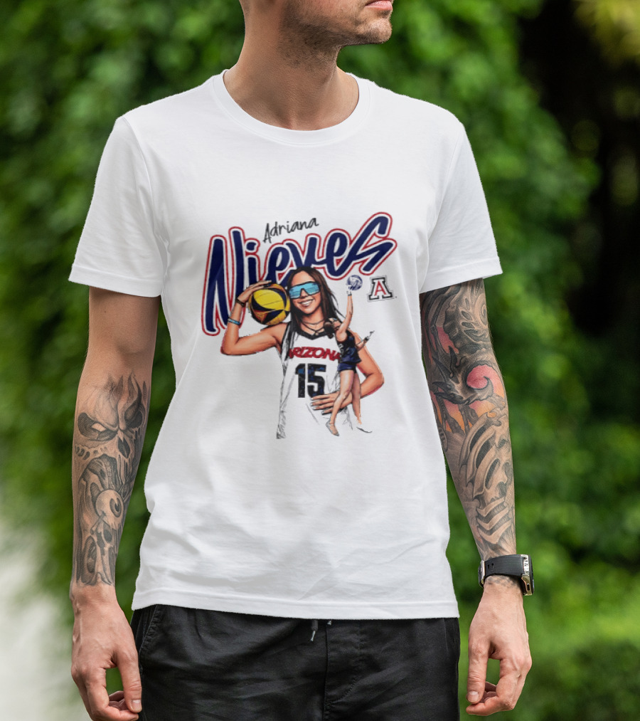 Adriana Nieves 15 Arizona Wildcats Beach Volleyball NCAA Player T-Shirt