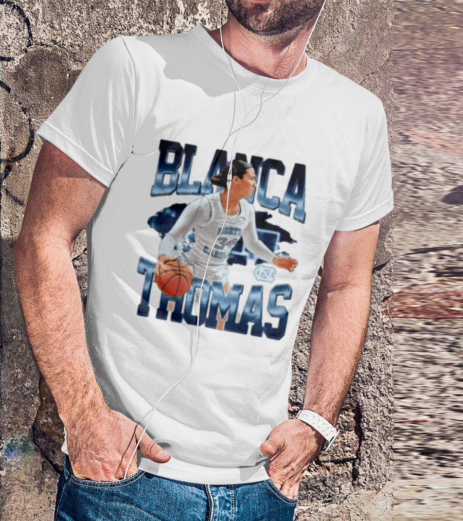 Blanca Thomas 34 North Carolina Tar Heels NCAA Women's Basketball Player T-Shirt