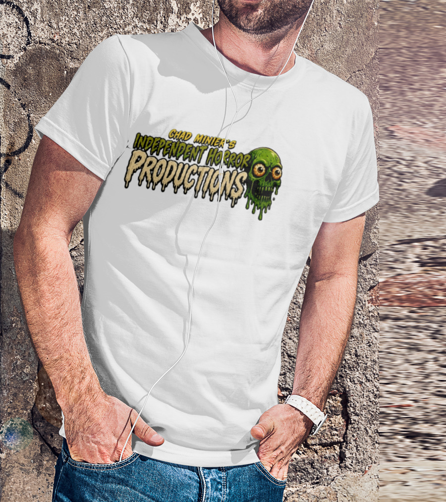 Chad Minier's Independent Horror Productions Skull Zombie T-Shirt