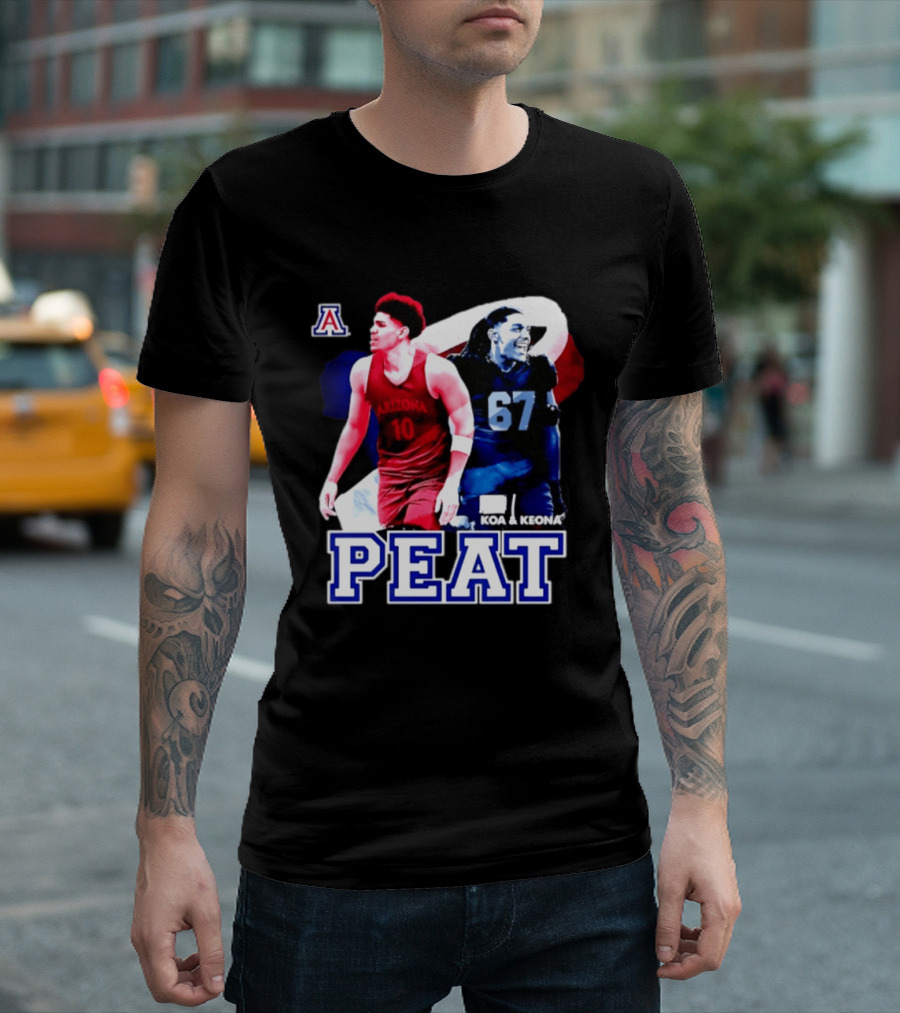 Koa And Keona Arizona Wildcats PEAT NCAA Football Player Name T-Shirt