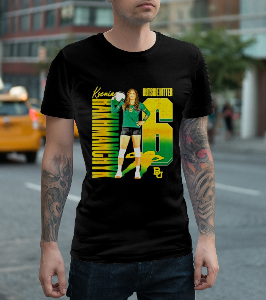 Kseniya Rakhmanchyk Outside Hitter 6 Baylor Bears Volleyball Player T-Shirt