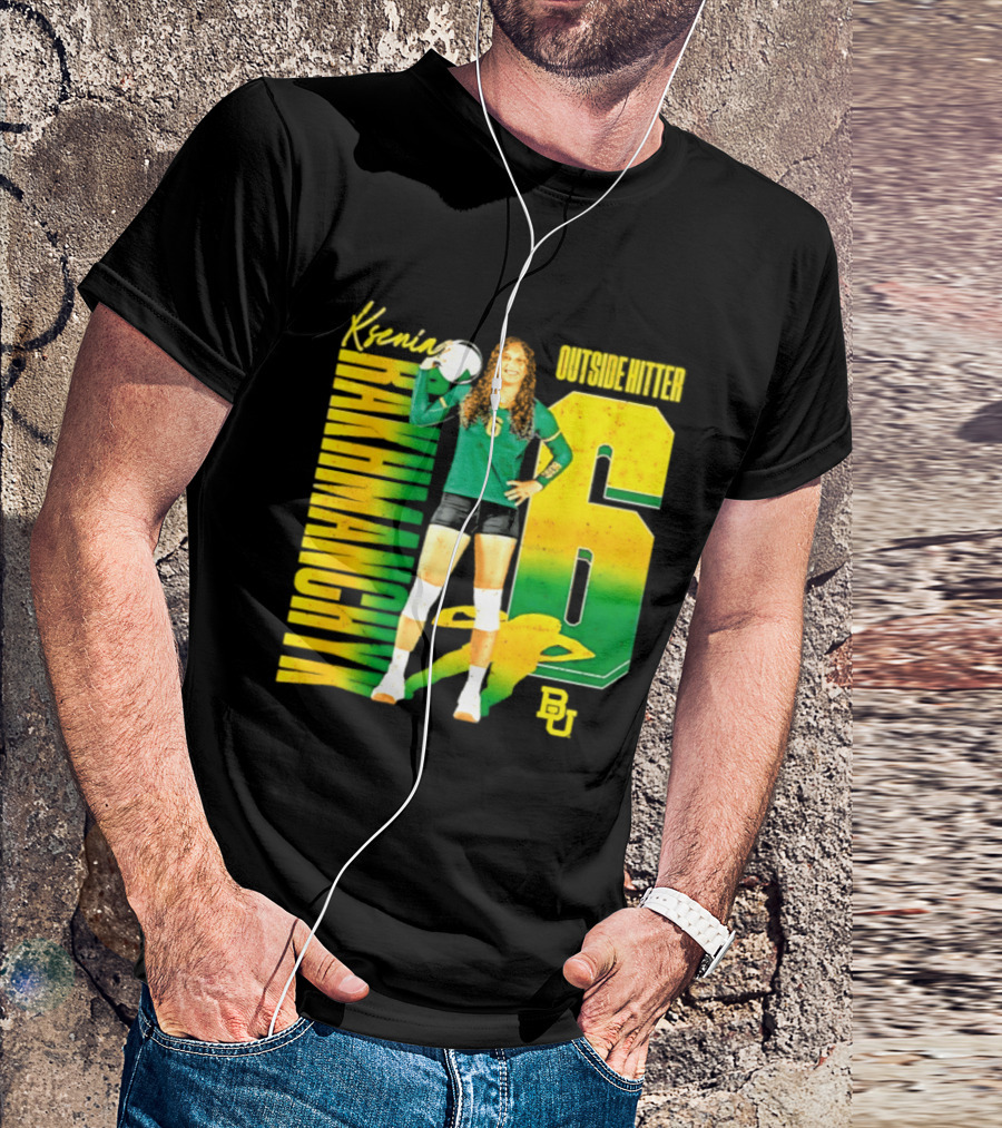 Kseniya Rakhmanchyk Outside Hitter 6 Baylor Bears Volleyball Player T-Shirt