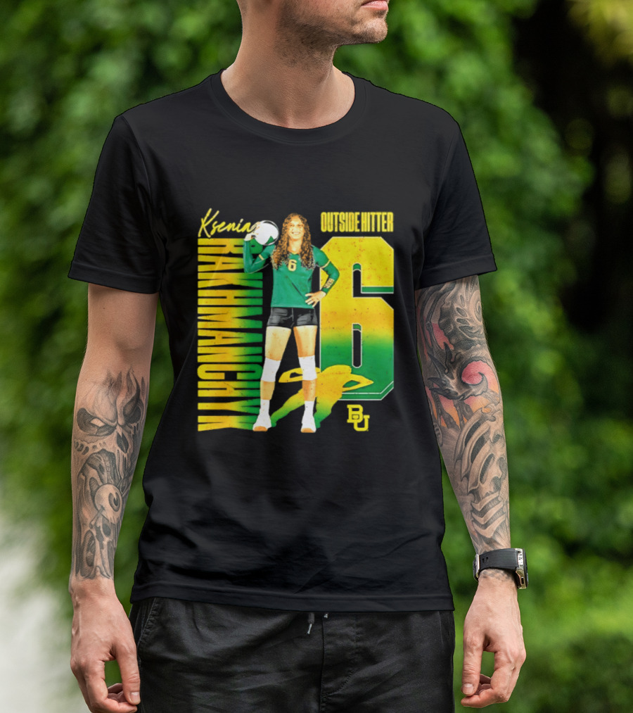 Kseniya Rakhmanchyk Outside Hitter 6 Baylor Bears Volleyball Player T-Shirt