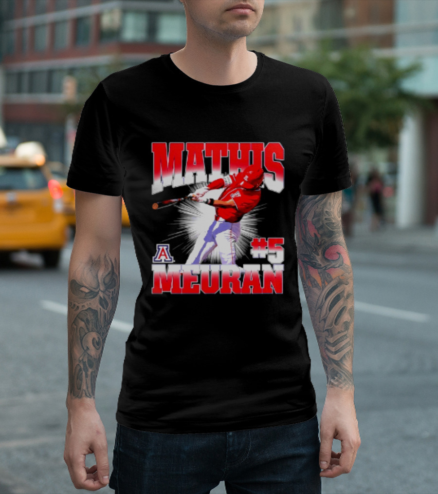 Mathis Meurant #5 Arizona Wildcats NCAA Baseball Player T-Shirt