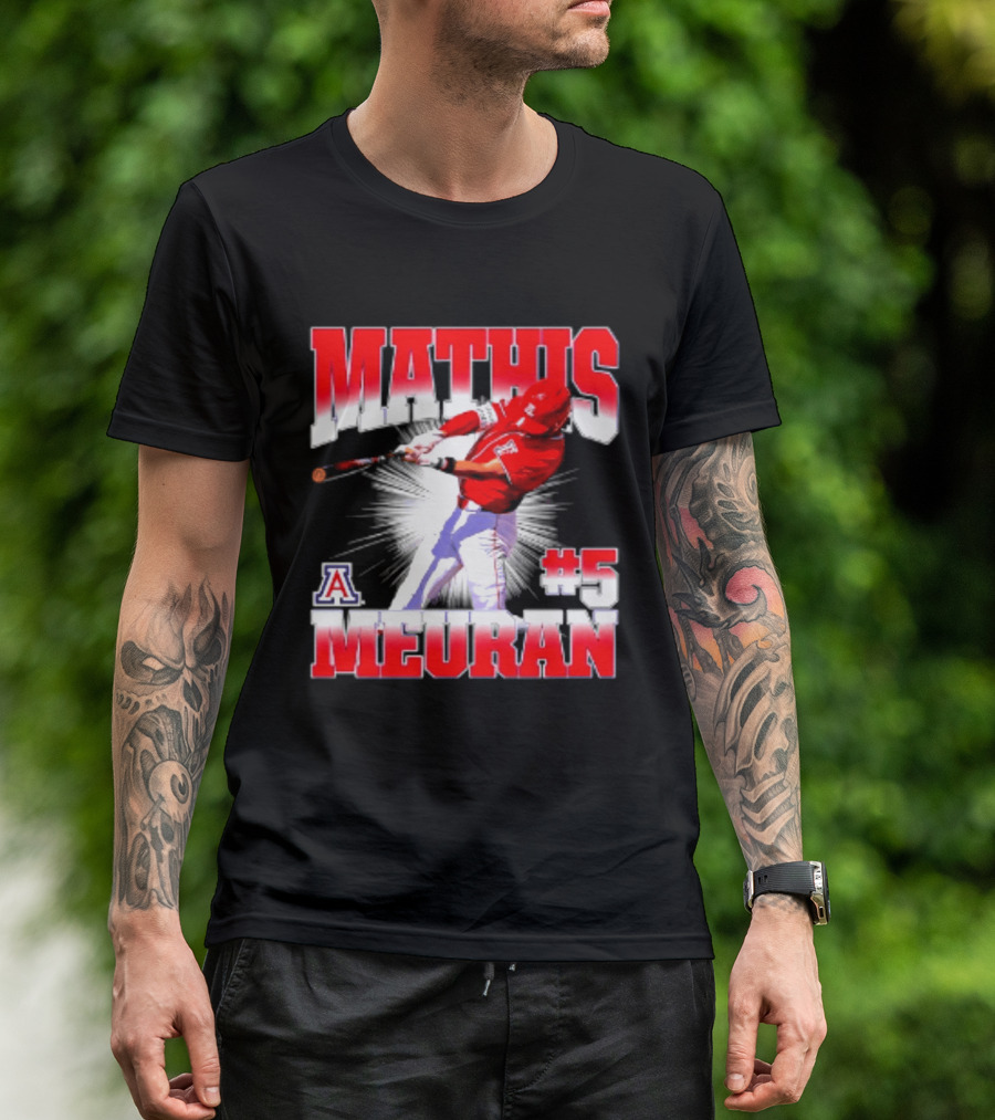 Mathis Meurant #5 Arizona Wildcats NCAA Baseball Player T-Shirt