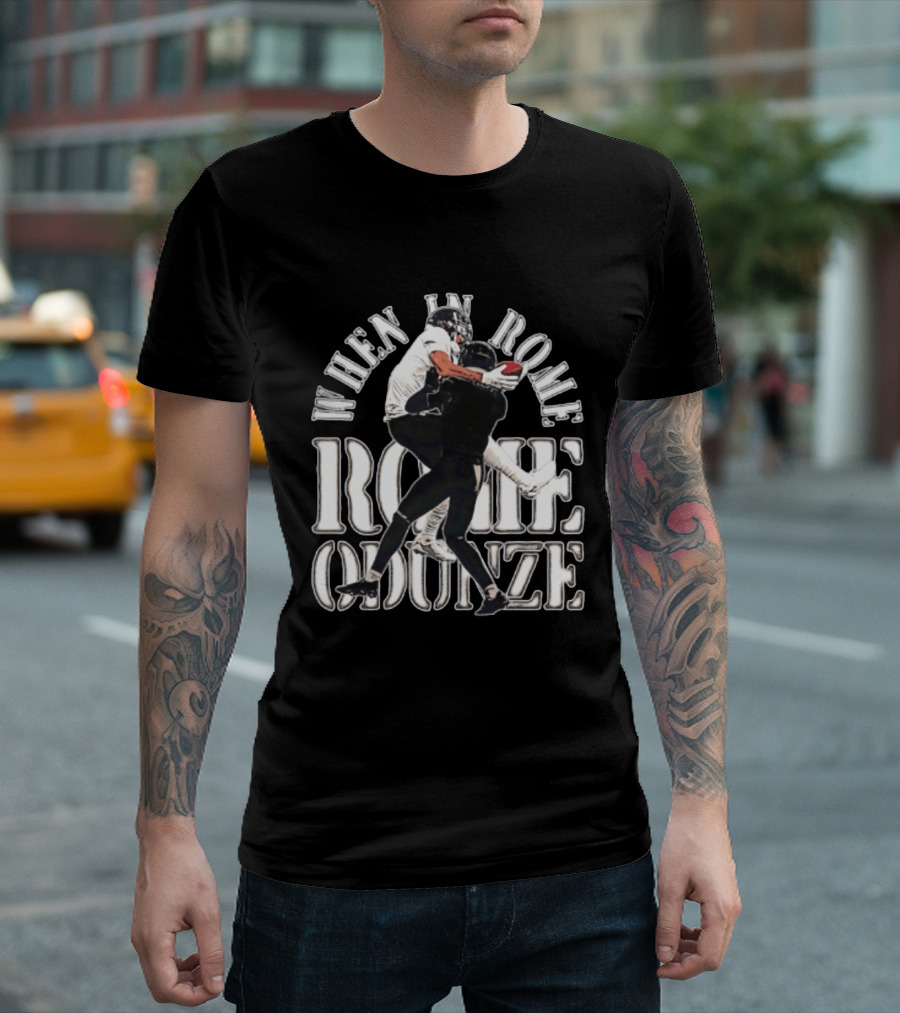 When In Rome Odunze Chicago Bears Football Sports Fan Gear T-Shirt