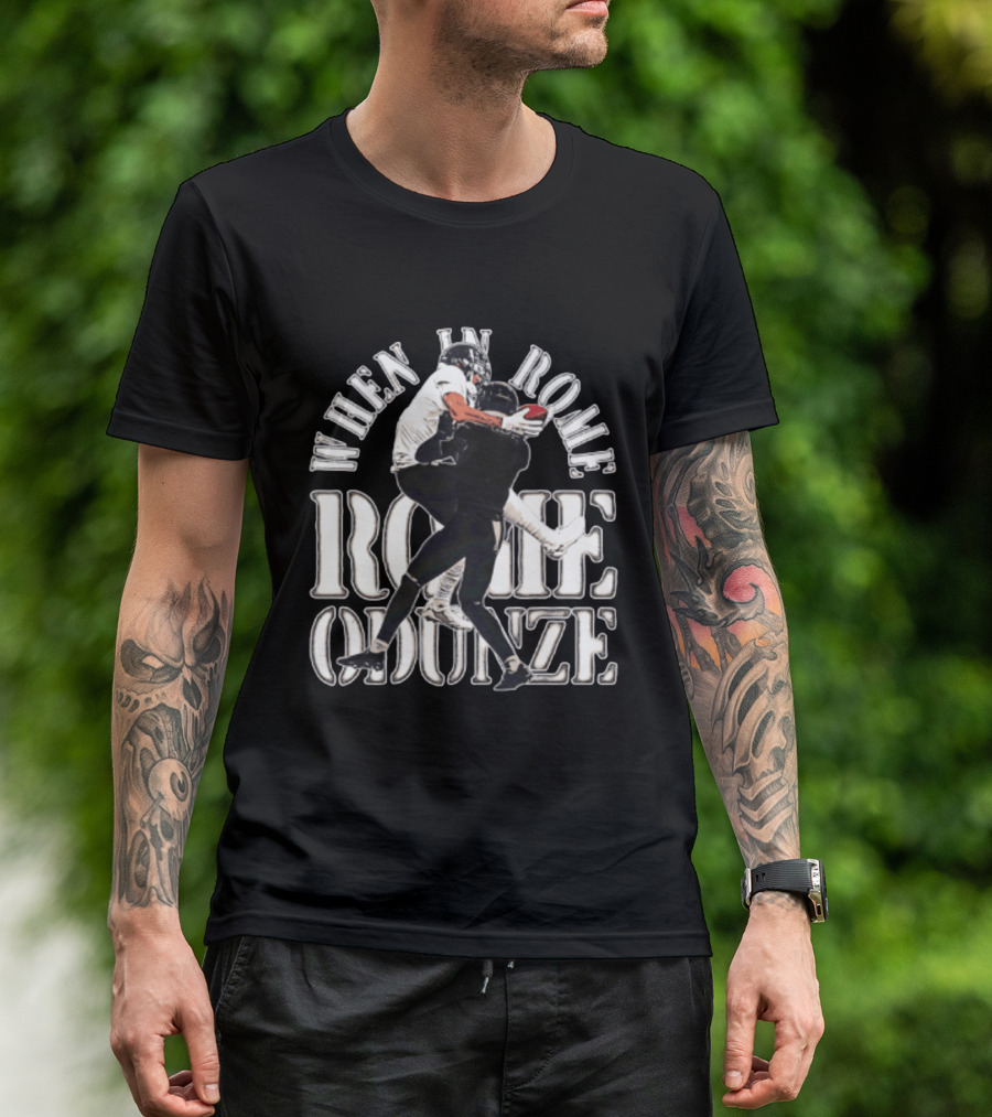 When In Rome Odunze Chicago Bears Football Sports Fan Gear T-Shirt