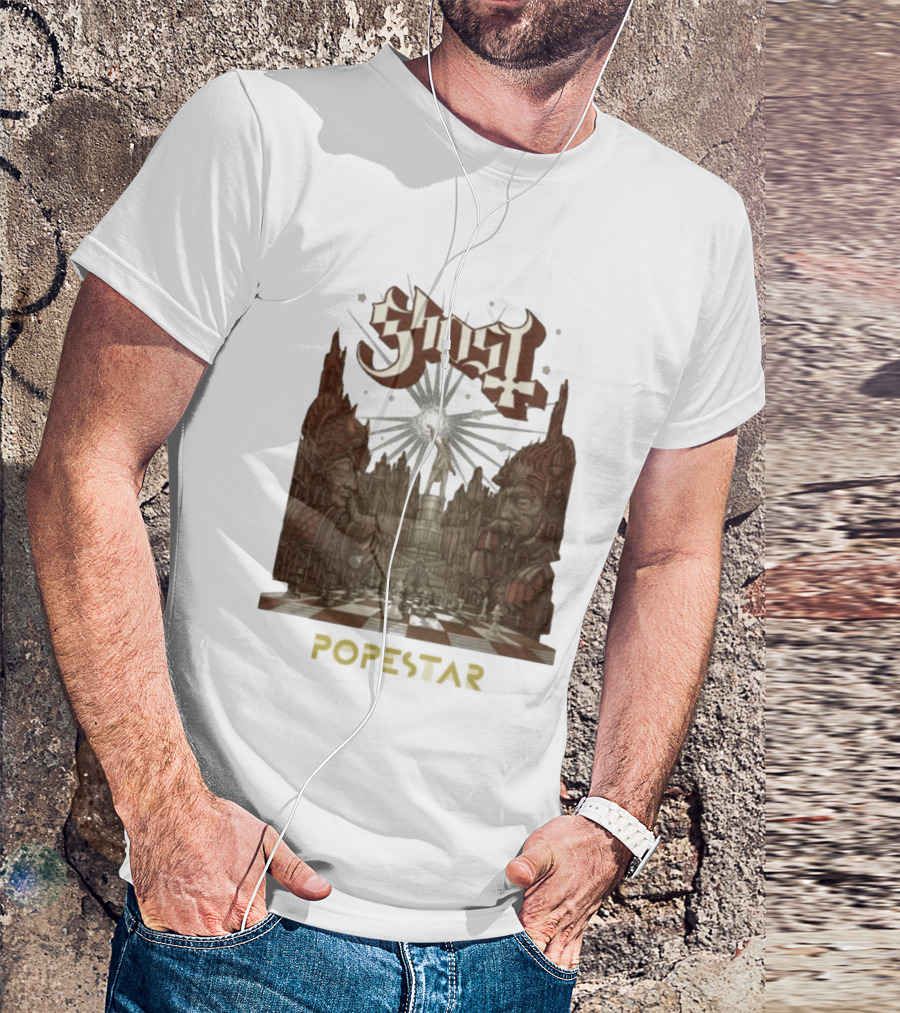 Ghost Popestar Chessboard Cathedral Gothic T-Shirt