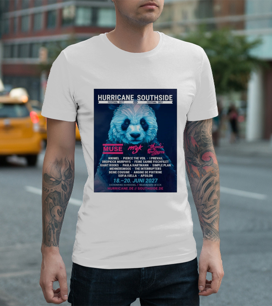 Hurricane Southside Festival 2027 Muse MGK Phoebe Bridgers Ikkimel June 18 20 Eichenring Scheessel Neuhause Ob Eck T-Shirt