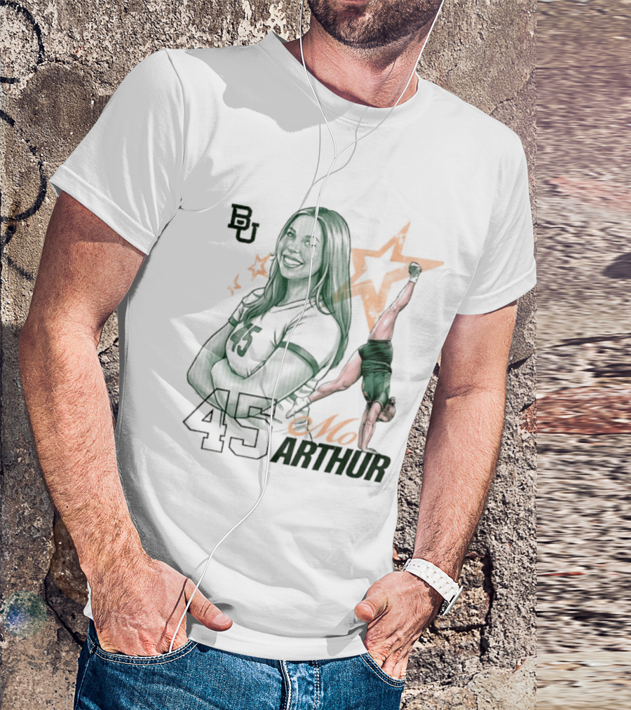 BU Mo Arthur 45 Baylor Bears NCAA Acrobatics & Tumbling T-Shirt