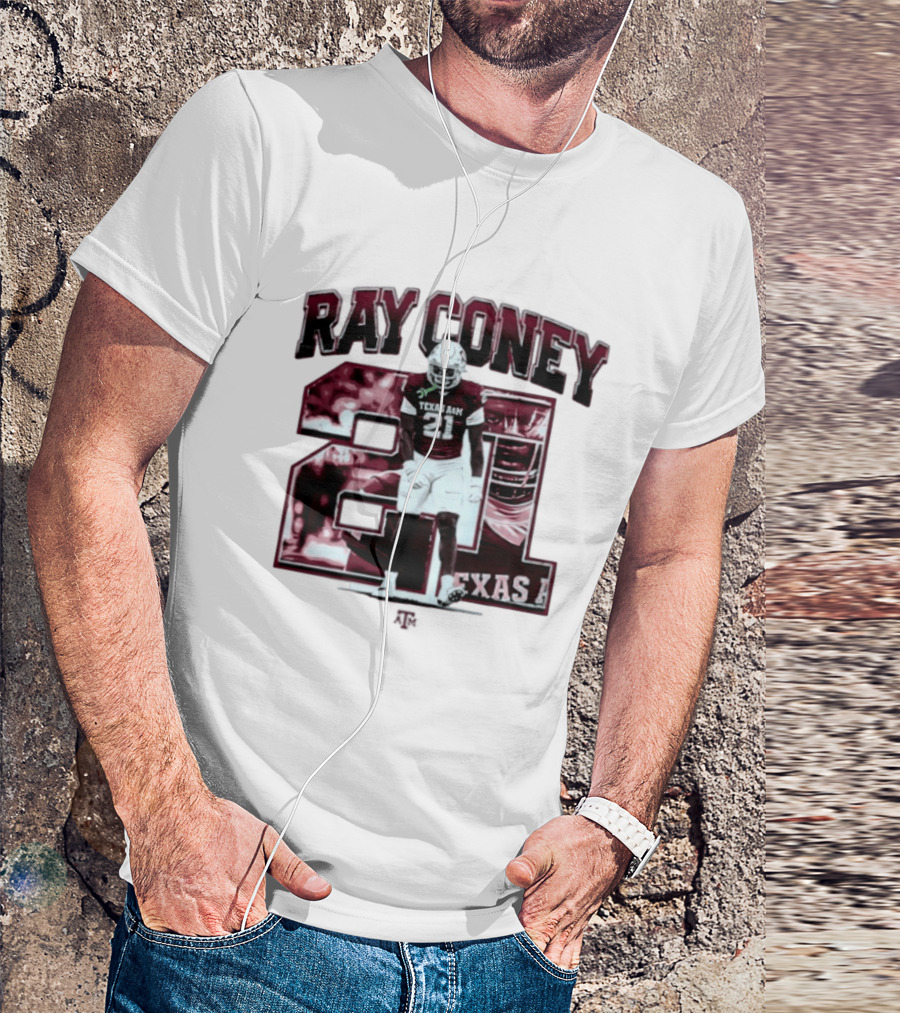 Ray Coney 21 Texas A&M NCAA Football Player Jersey Number T-Shirt