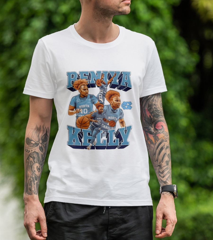 Reniya Kelly 10 North Carolina Tar Heels NCAA Women's Basketball Star T-Shirt
