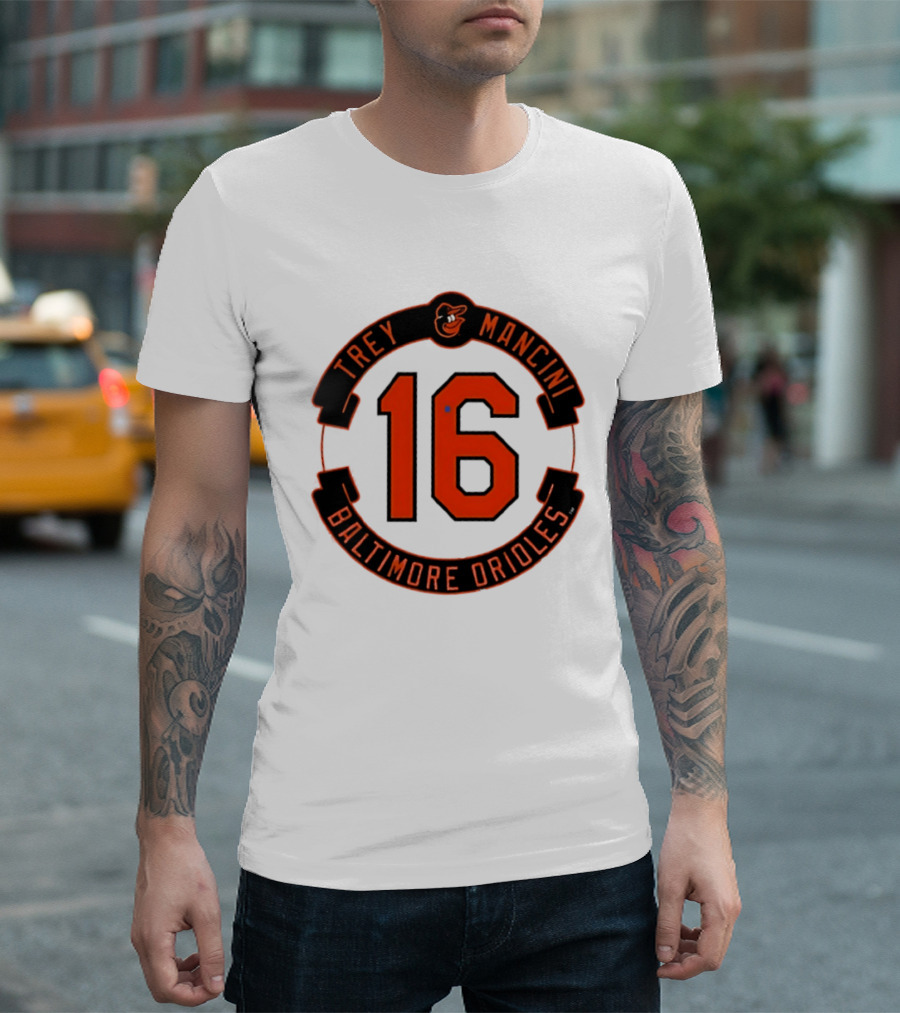 Trey Mancini 16 Baltimore Orioles MLB Baseball T-Shirt