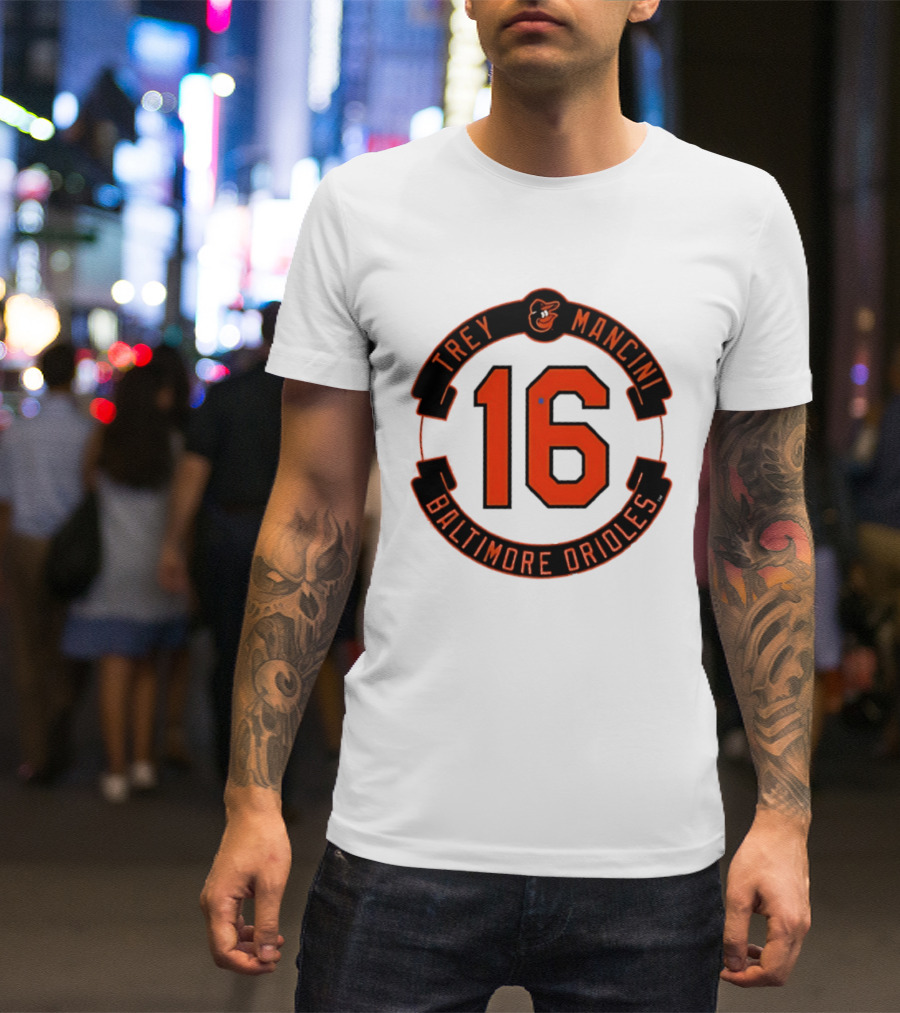 Trey Mancini 16 Baltimore Orioles MLB Baseball T-Shirt