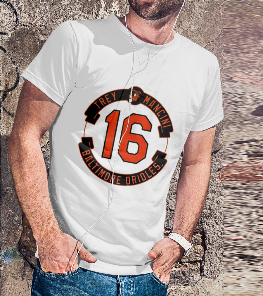 Trey Mancini 16 Baltimore Orioles MLB Baseball T-Shirt
