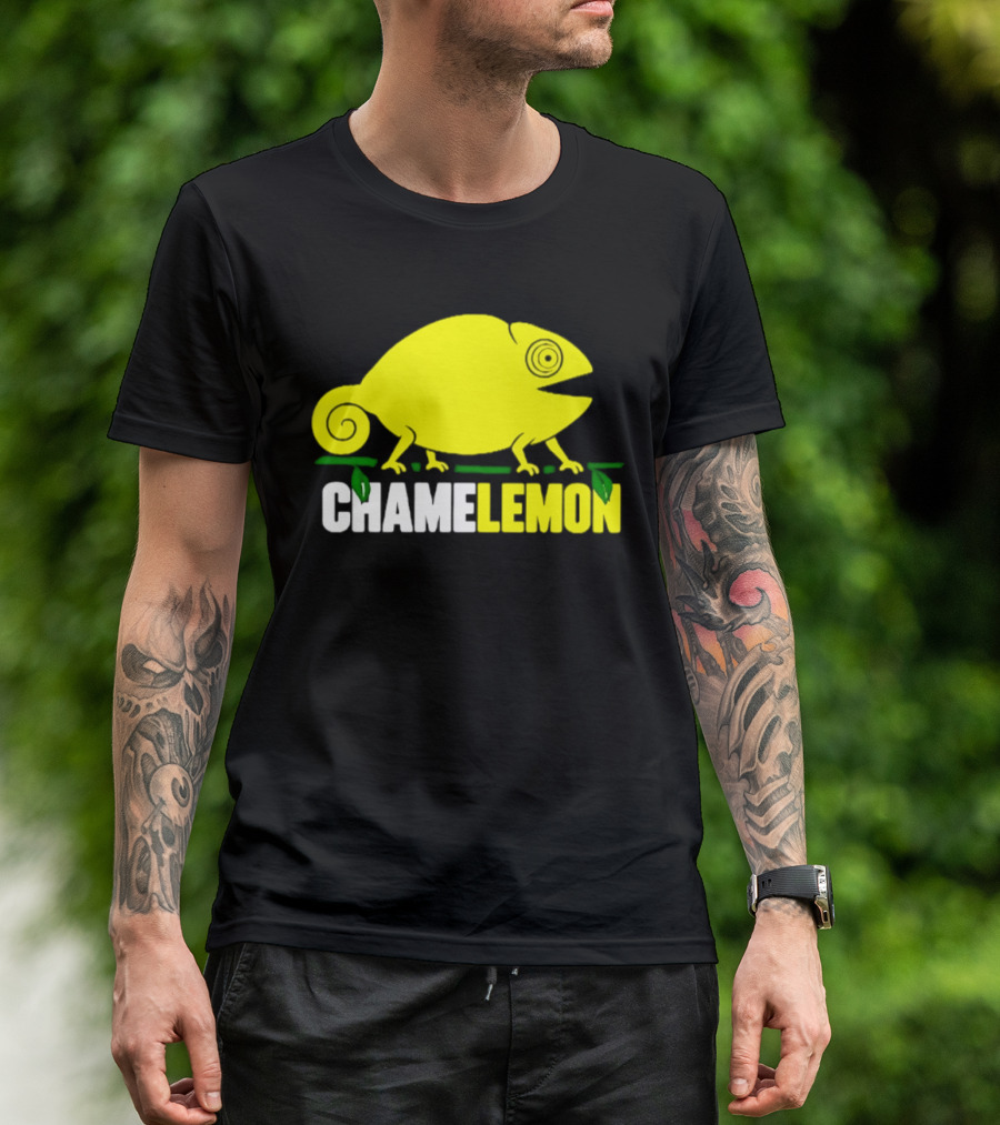 Chamelemon Chameleon Lemon Blend With Leaf Accent T-Shirt