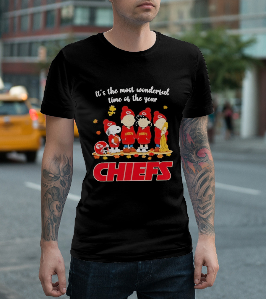 It's The Most Wonderful Time Peanuts Chiefs Halloween 2026 T-Shirt