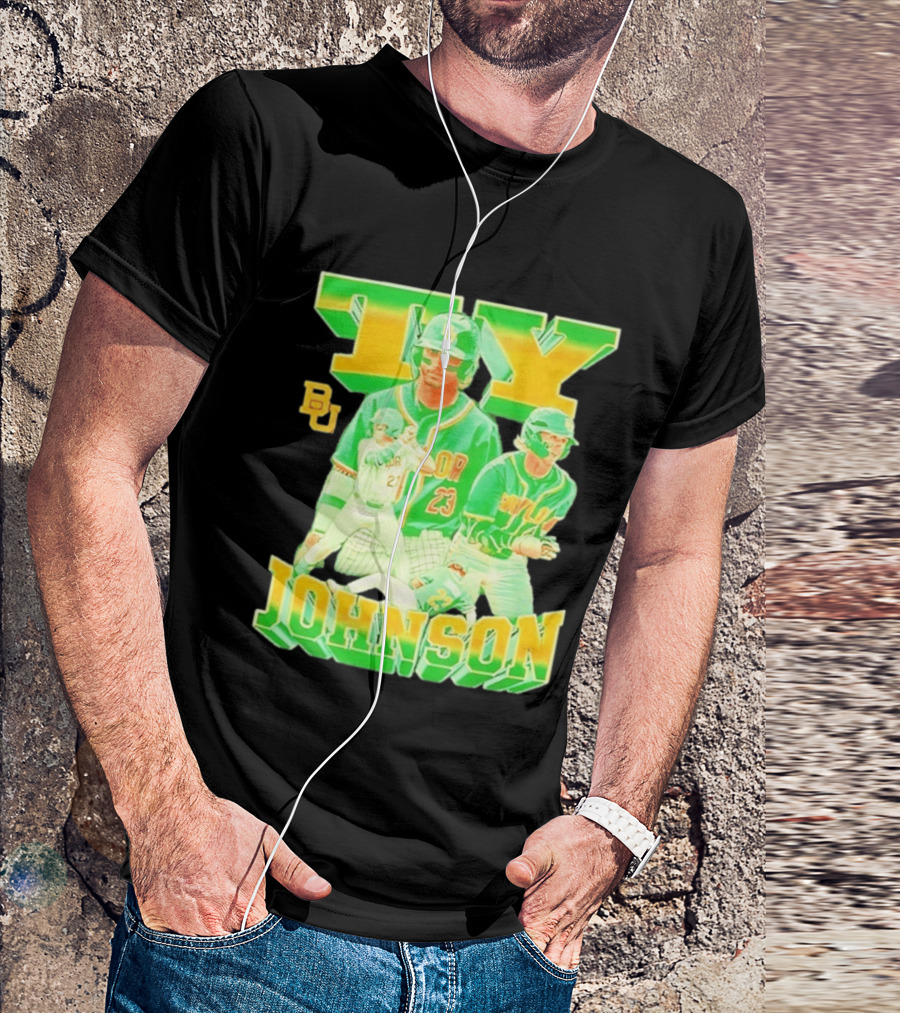 Ty Johnson Baylor Bears 23 NCAA Baseball BU T-Shirt