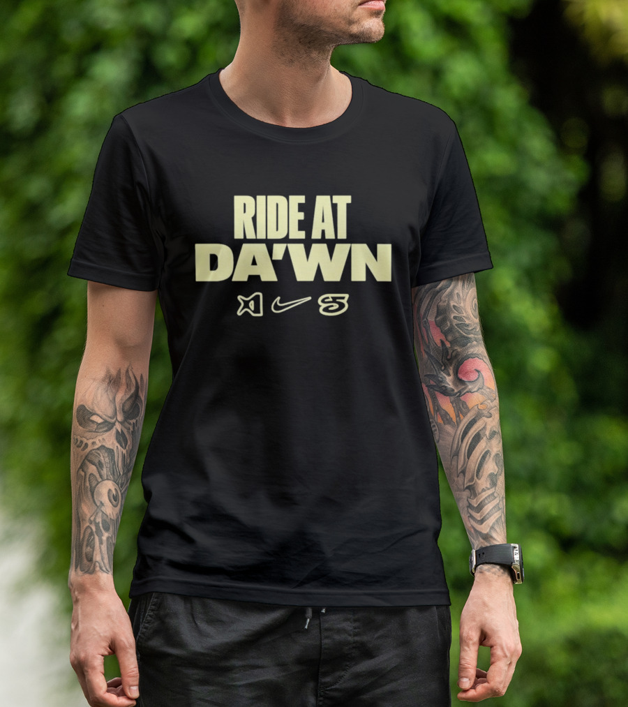 Ride At DA'WN Travis Scott Nike Cactus Jack Collaboration T-Shirt