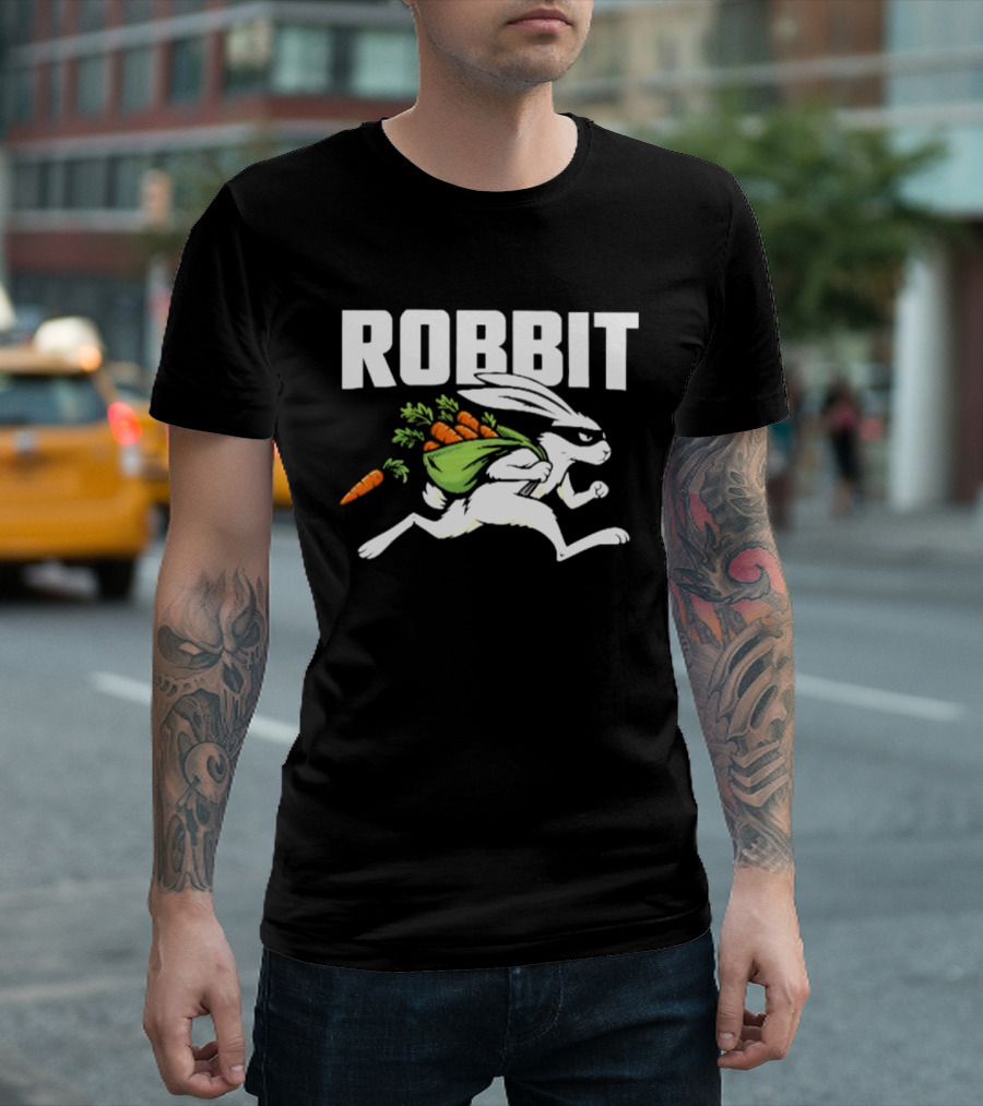 Robbit Rabbit Thief Robber Bunny With Carrots T-Shirt