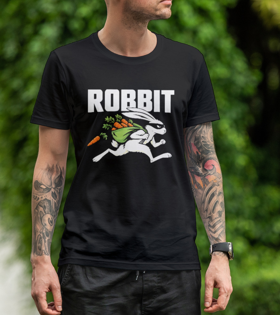 Robbit Rabbit Thief Robber Bunny With Carrots T-Shirt