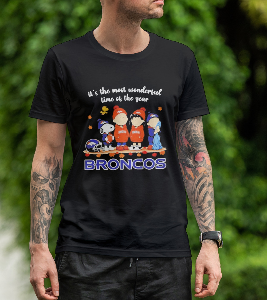 It's The Most Wonderful Time Of The Year Peanuts Denver Broncos Halloween T-Shirt