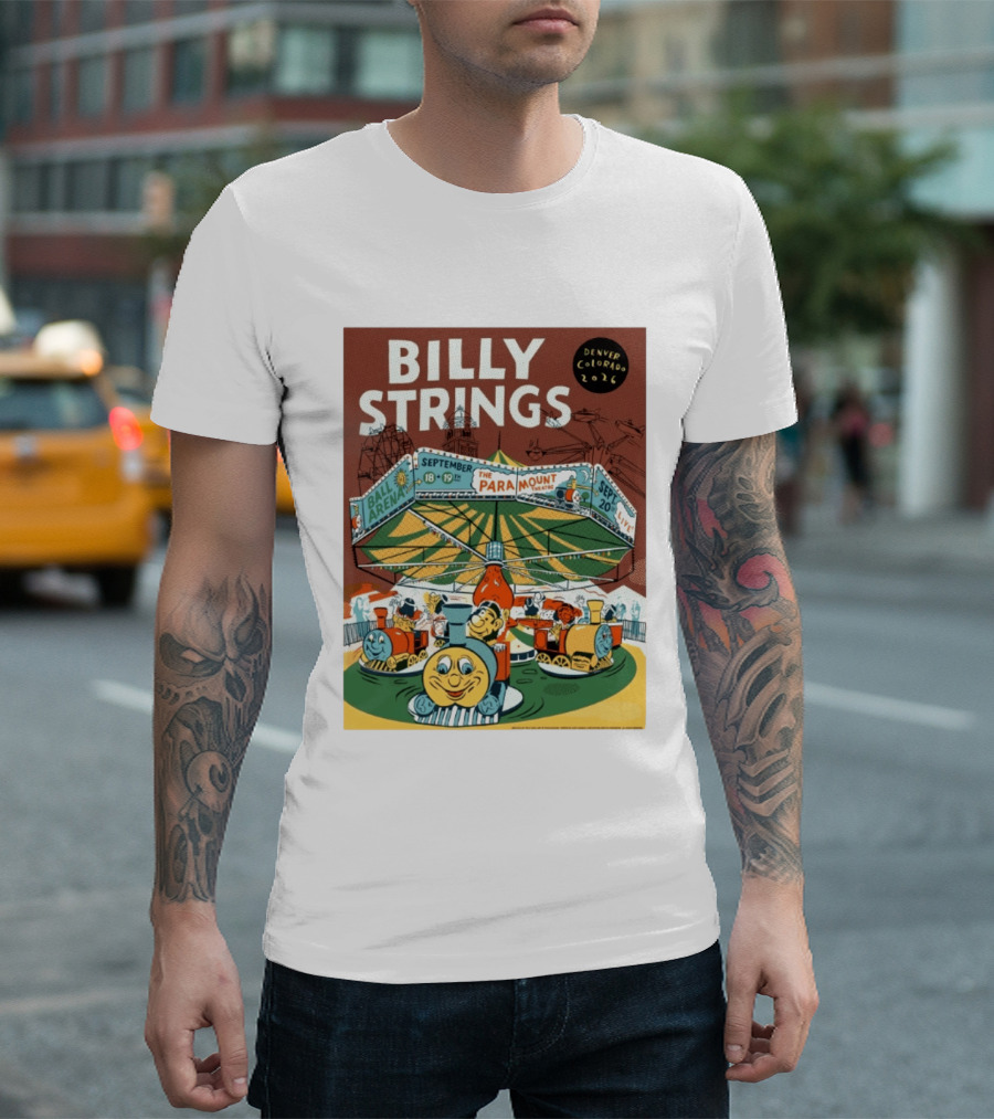 Billy Strings Denver Colorado Event Ball Arena September 18 19 2026 The Paramount Theatre T-Shirt