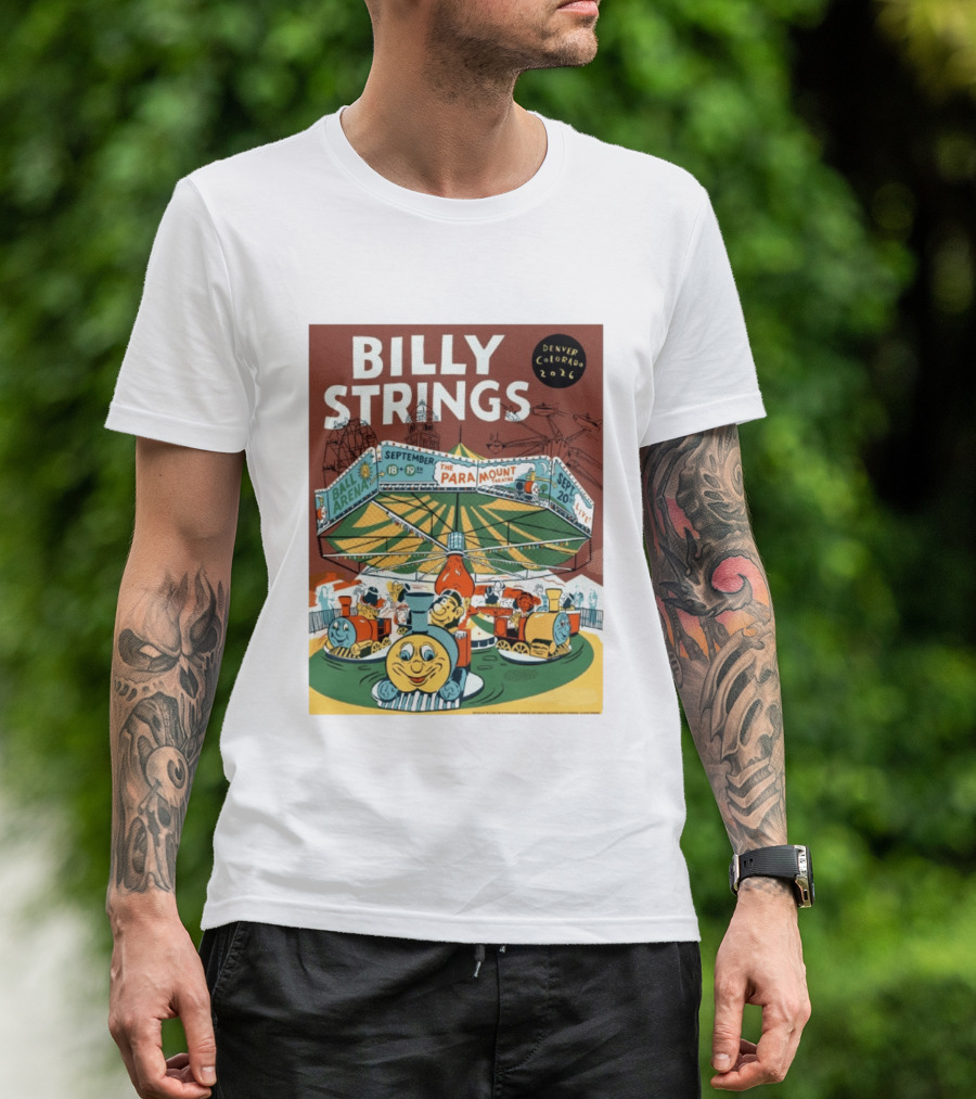 Billy Strings Denver Colorado Event Ball Arena September 18 19 2026 The Paramount Theatre T-Shirt