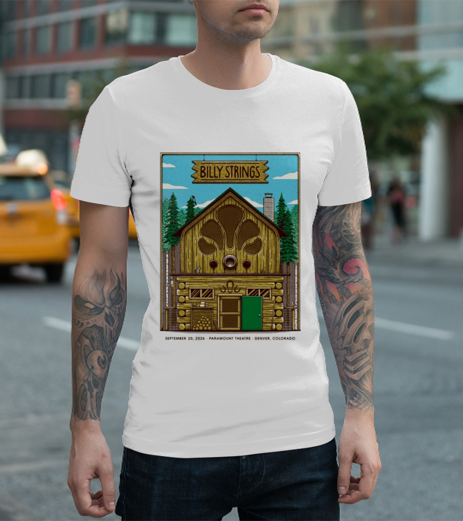 Billy Strings Fall Tour 2026 Paramount Theatre Denver September 20 Mike Tallman T-Shirt