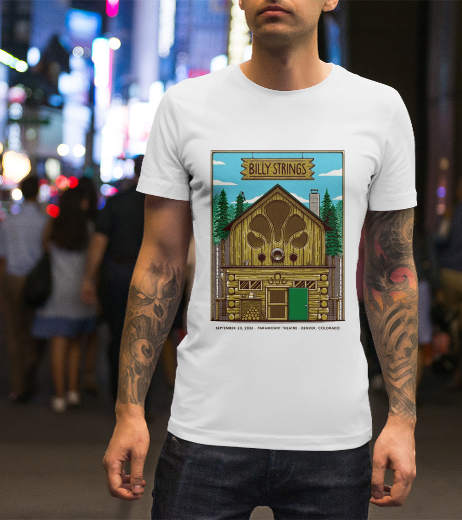Billy Strings Fall Tour 2026 Paramount Theatre Denver September 20 Mike Tallman T-Shirt