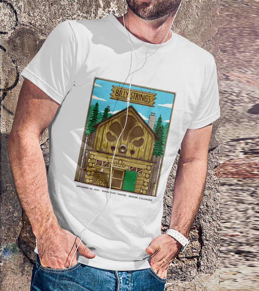 Billy Strings Fall Tour 2026 Paramount Theatre Denver September 20 Mike Tallman T-Shirt