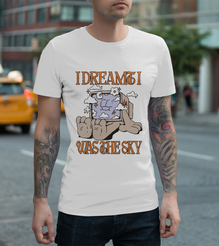 Groovy I Dreamed I Was The Sky Aesthetic Computer Clouds T-Shirt