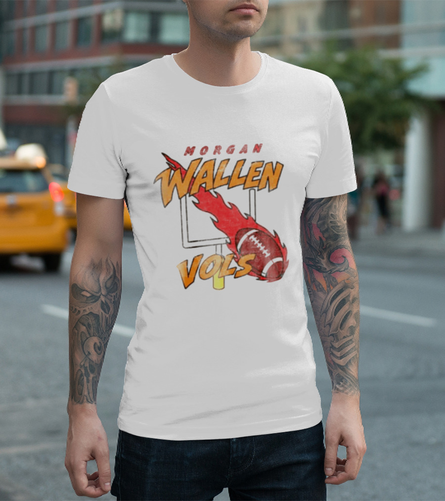 Morgan Wallen Vols Football Flame T-Shirt