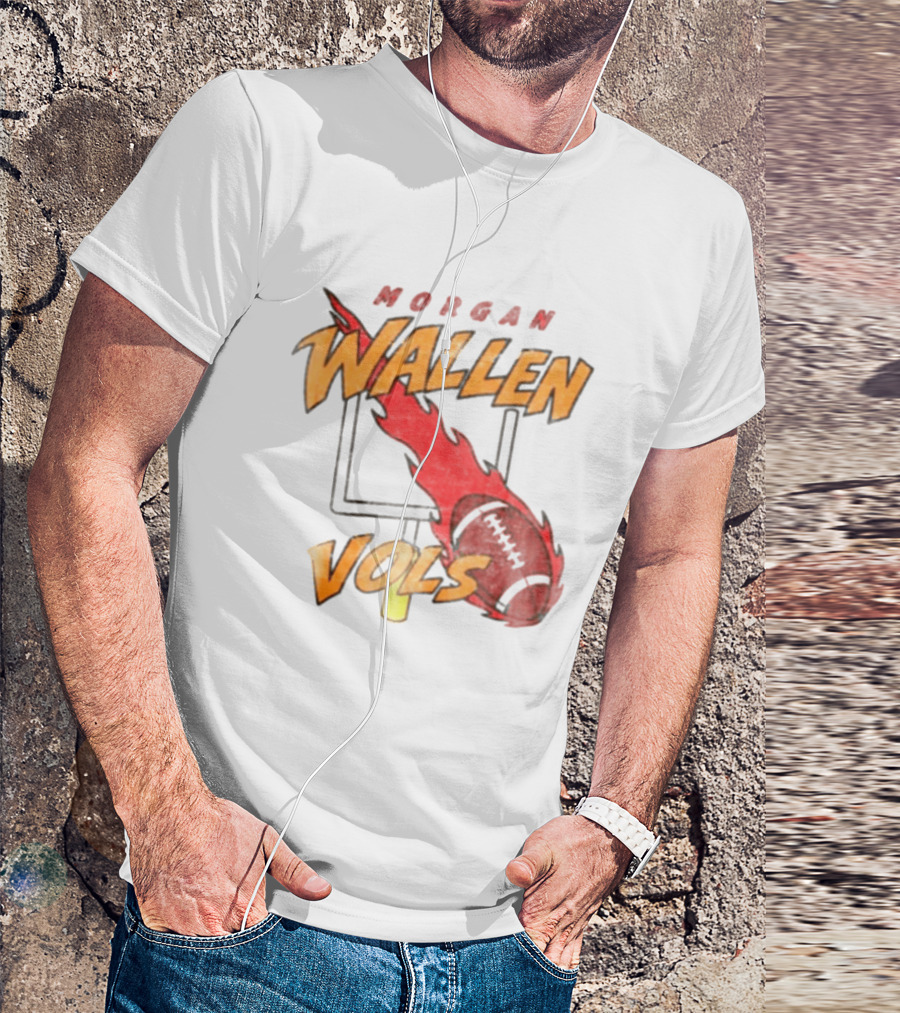 Morgan Wallen Vols Football Flame T-Shirt