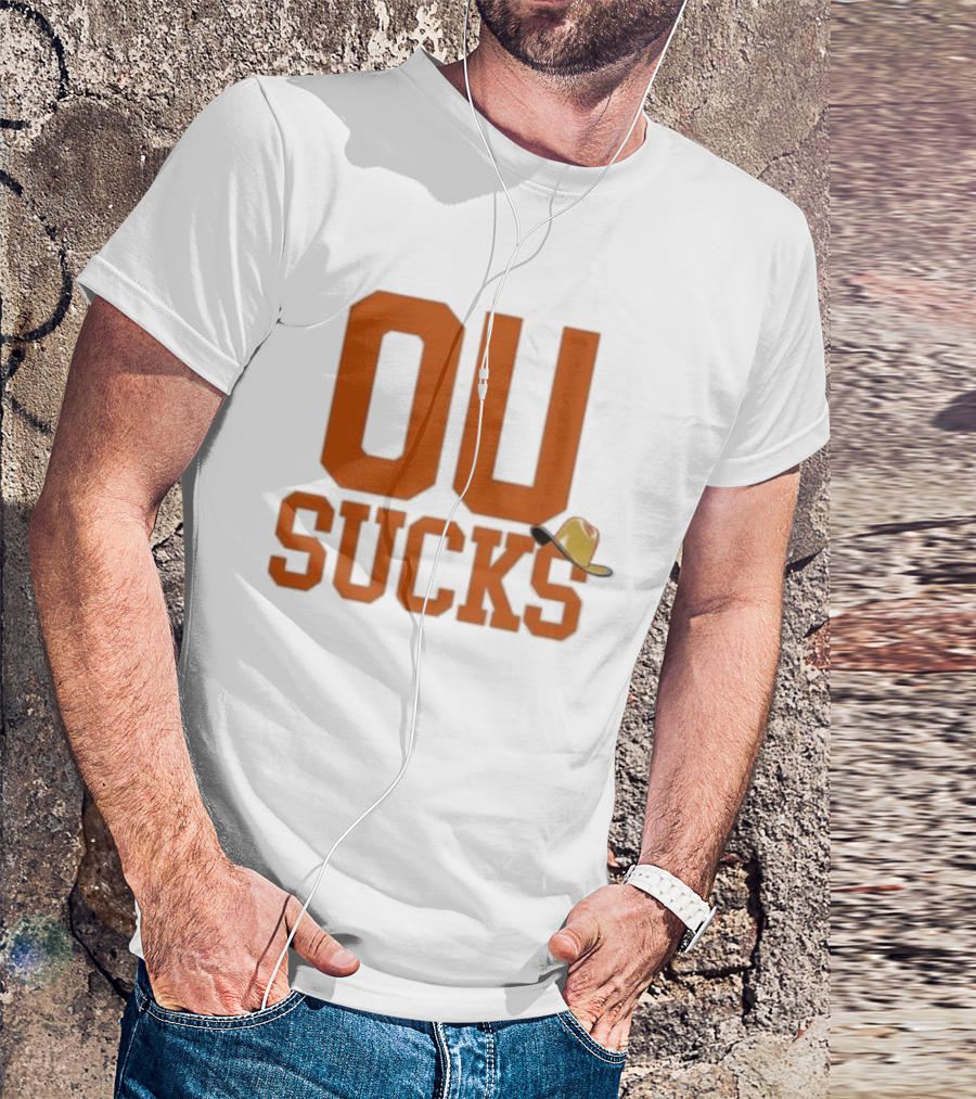 OU Sucks Cowboy Hat Orange Rivalry T-Shirt