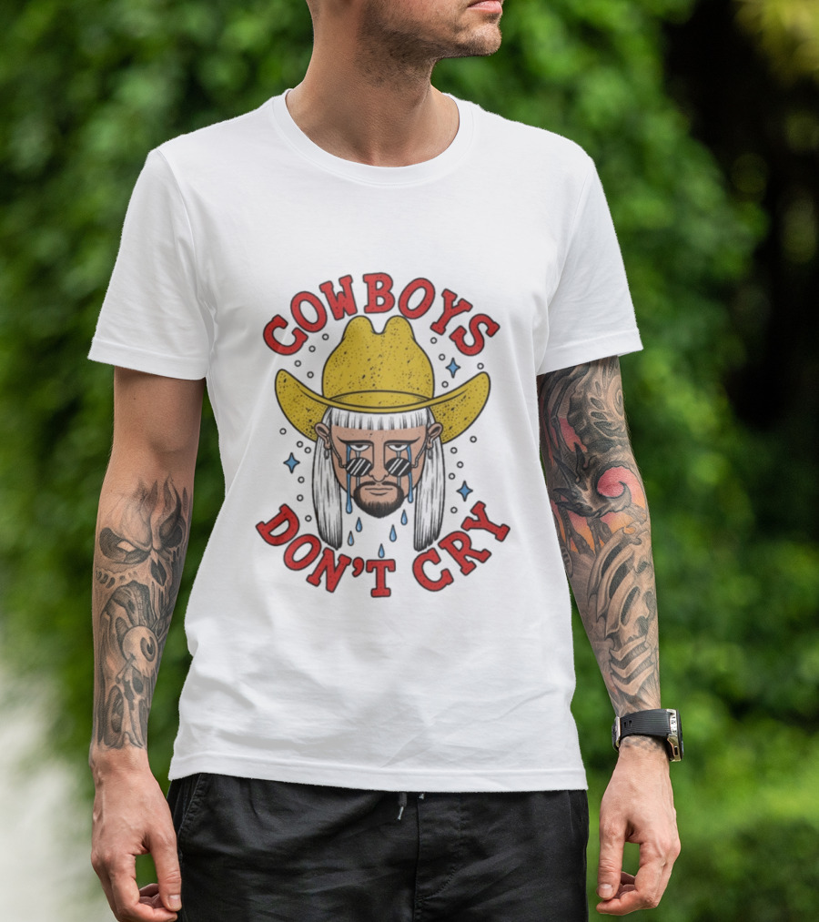 Oliver Tree Cowboys Don't Cry Yellow Hat And Sunglasses T-Shirt