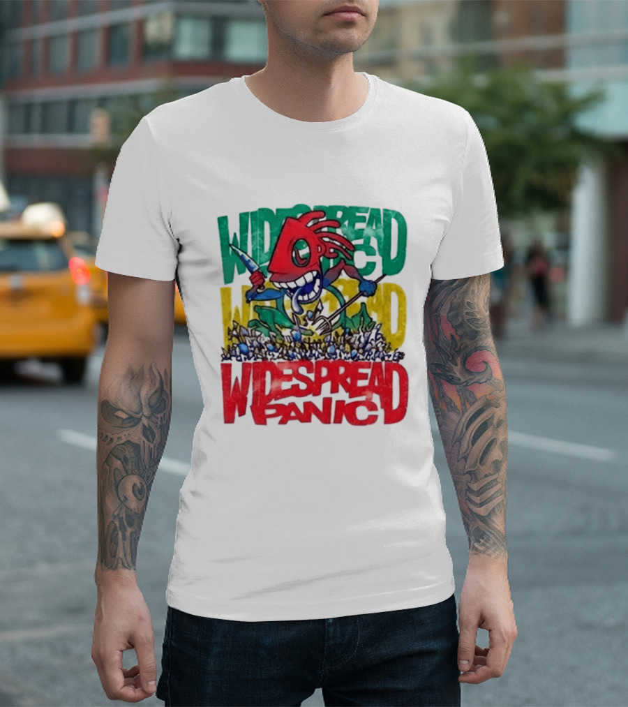 Widespread Panic Wilmington NC Kaiju Note Eater T-Shirt
