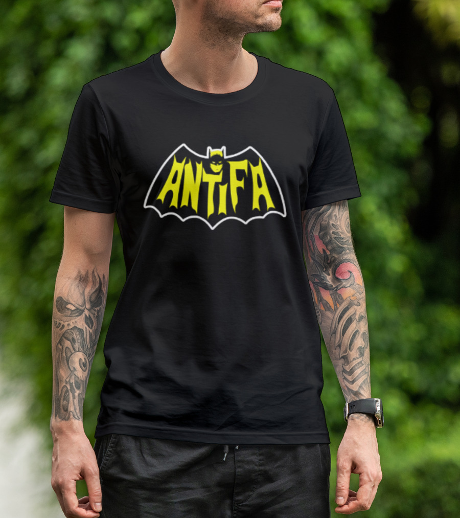 Antifa Batman Logo Style Comic T-Shirt