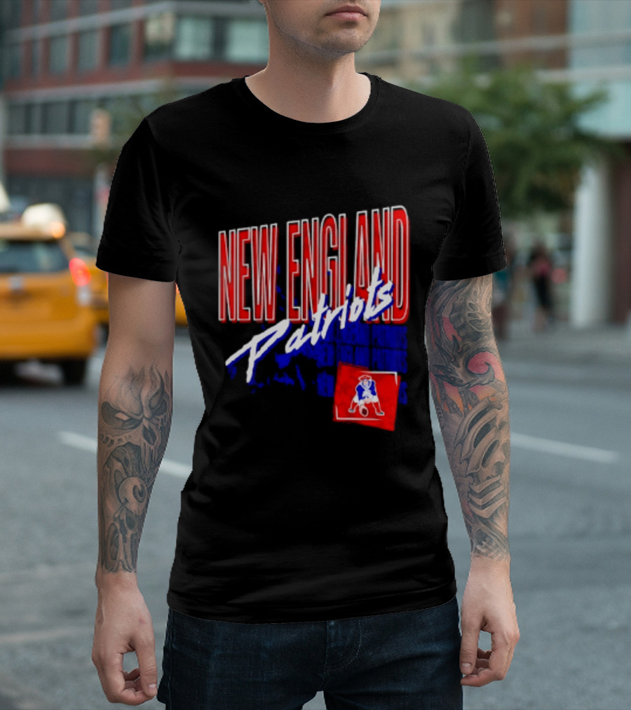 New England Patriots Red White Team Sports T-Shirt