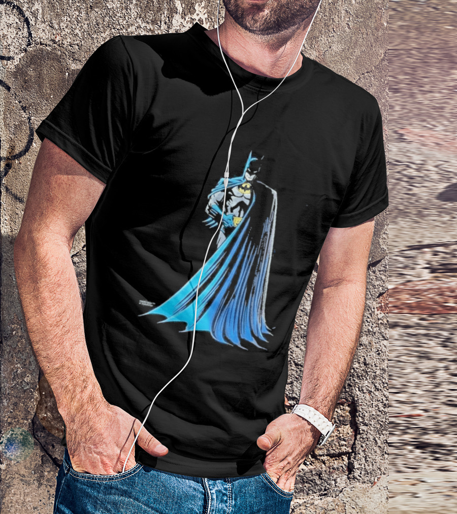 IShowSpeed 1989 Batman DC Comics Blue And Grey Cape T-Shirt