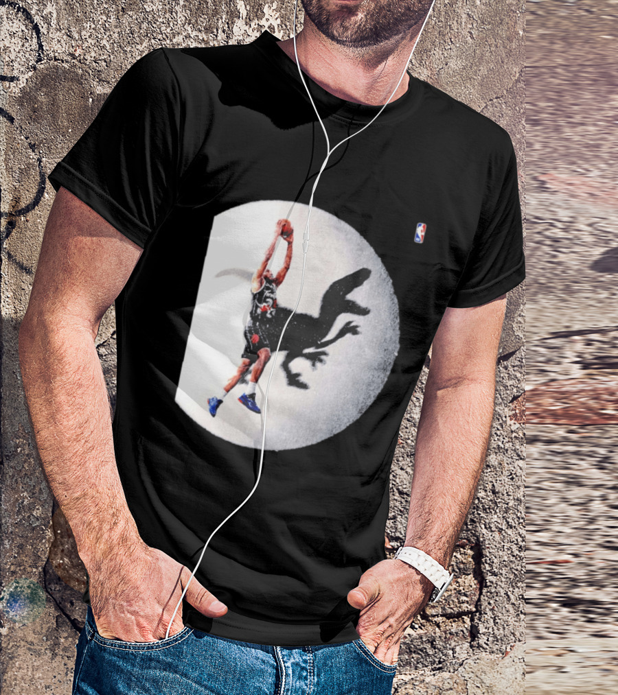 Kawhi Leonard Toronto Raptors Shadow Dunk With Raptor Silhouette Basketball T-Shirt