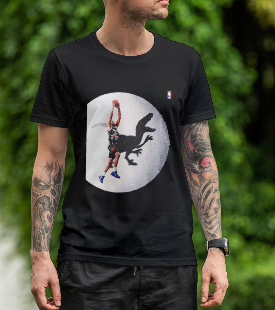 Kawhi Leonard Toronto Raptors Shadow Dunk With Raptor Silhouette Basketball T-Shirt