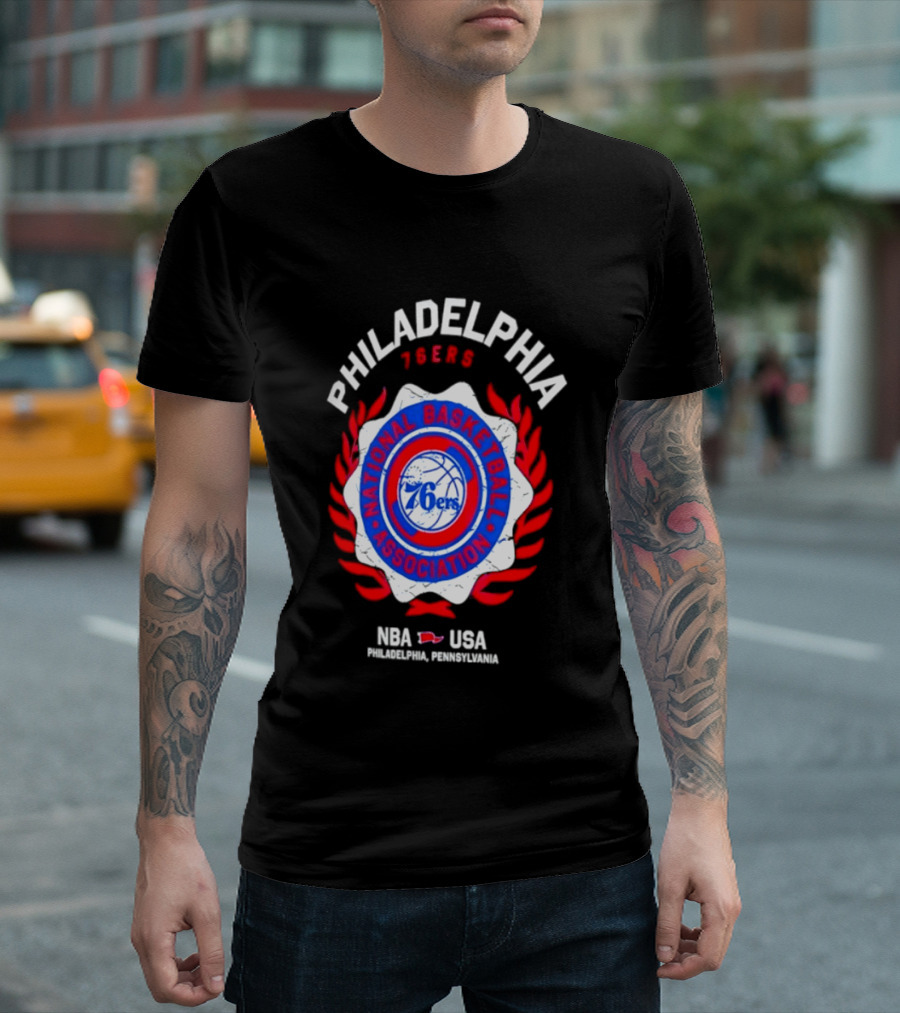 Philadelphia 76ers NBA USA National Basketball Association Laurel Crest 2026 T-Shirt