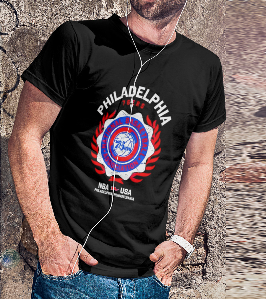 Philadelphia 76ers NBA USA National Basketball Association Laurel Crest 2026 T-Shirt