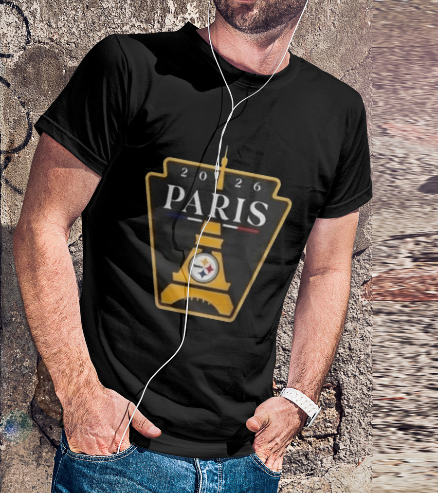 Pittsburgh Steelers 2026 Paris Eiffel Tower Event T-Shirt