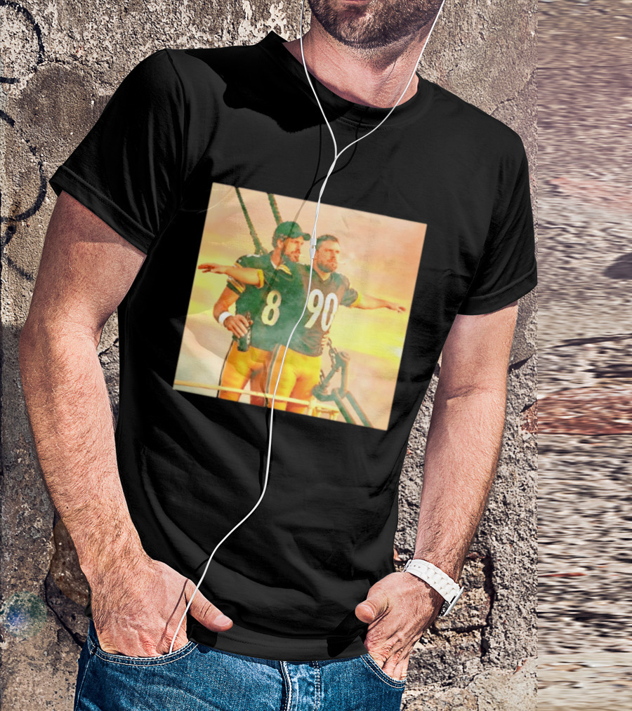 Aaron Rodgers TJ Watt Pittsburgh Steelers Titanic Crossover 8 90 T-Shirt