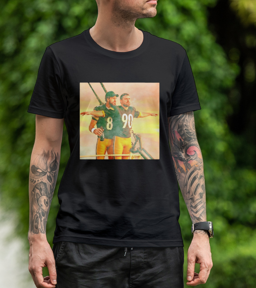 Aaron Rodgers TJ Watt Pittsburgh Steelers Titanic Crossover 8 90 T-Shirt