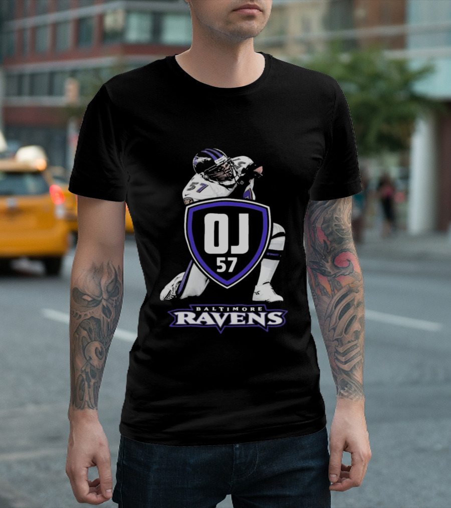 Baltimore Ravens OJ 57 Football Player T-Shirt