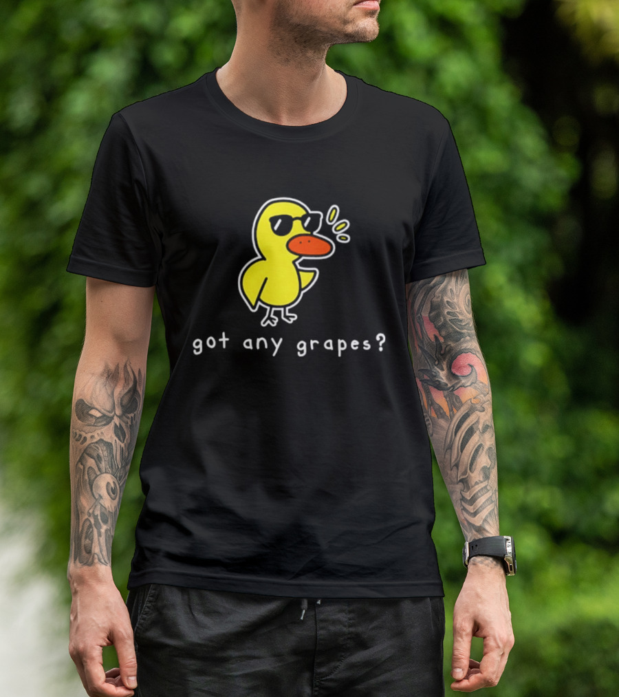 Got Any Grapes Duck Meme Sunglasses Quacking Drawing T-Shirt