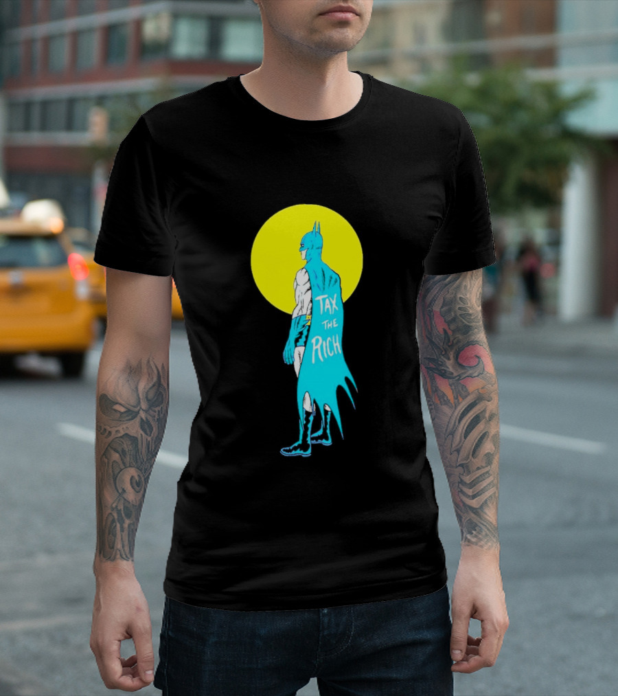 Tax The Rich Batman Yellow Moon T-Shirt